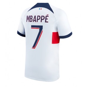 Paris Saint-Germain Kylian Mbappe #7 Venkovní Dres 2023-24 Krátký Rukáv